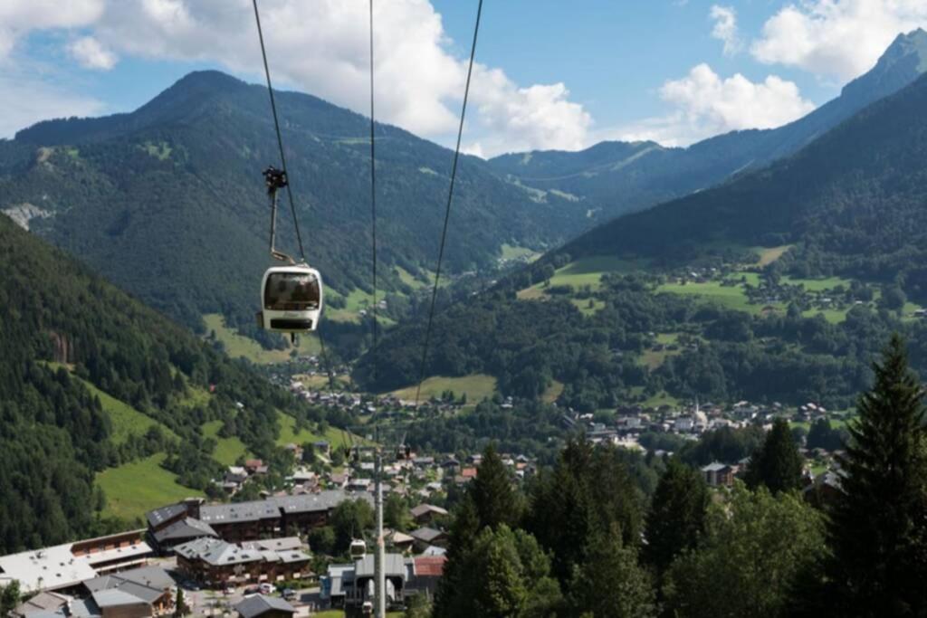 Les Cimes, Chaleureux Studio 4 Pers, 50M Du Telecabine, Vue Degagee Sur Les Pistes, Draps Non Compris Saint-Jean-d'Aulps Luaran gambar