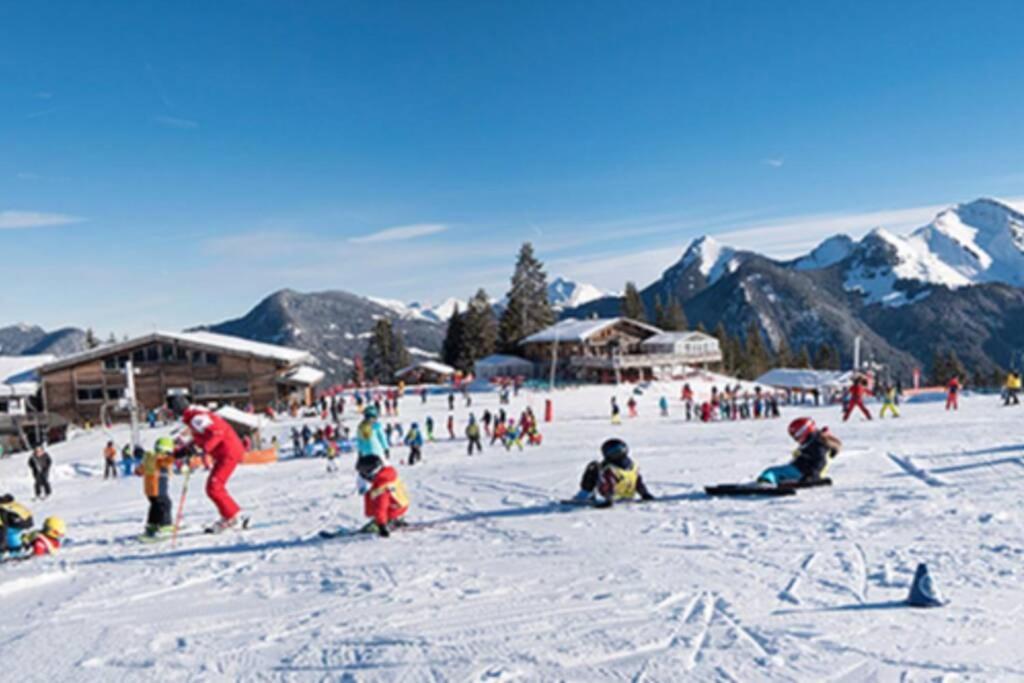 Les Cimes, Chaleureux Studio 4 Pers, 50M Du Telecabine, Vue Degagee Sur Les Pistes, Draps Non Compris Saint-Jean-d'Aulps Luaran gambar